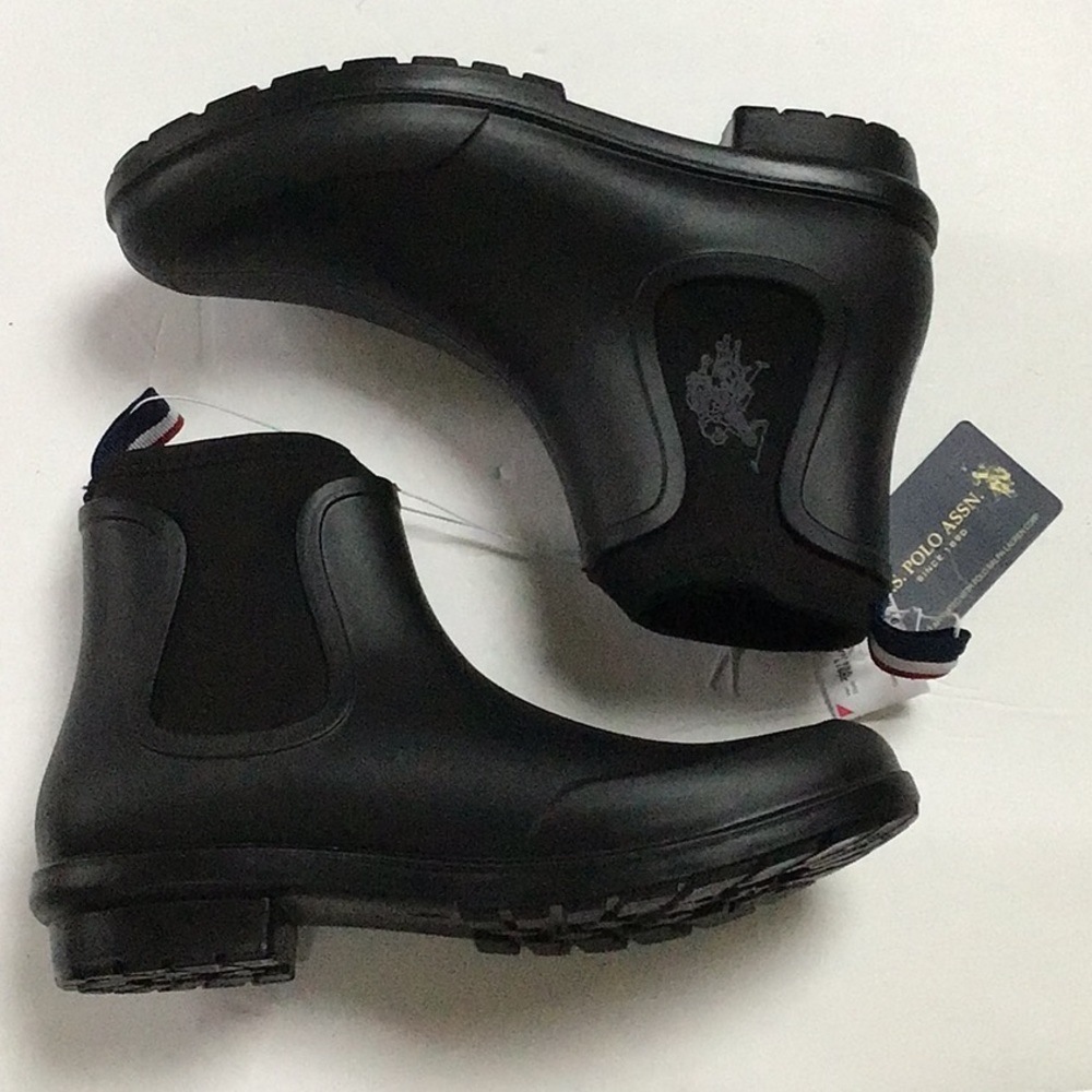 US Polo Association‎ Veena Black Rain Garden Boot Sz 9 NWT